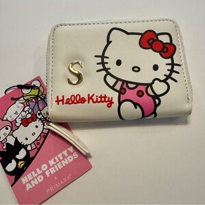 Primark White Wallet with Gold Zipper